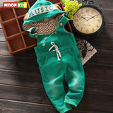 Baby Boys Animal Bib Pants Infant Jumpsuit Kids Overalls With Hoodies Children Lovely Clothes For Spring Autumn