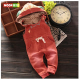 Baby Boys Animal Bib Pants Infant Jumpsuit Kids Overalls With Hoodies Children Lovely Clothes For Spring Autumn