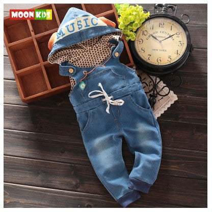 Baby Boys Animal Bib Pants Infant Jumpsuit Kids Overalls With Hoodies Children Lovely Clothes For Spring Autumn
