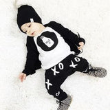 Spring Baby Clothing Sets 2PC suits Round-neck Baby Shirt+Pants 100% Cotton Baby boys girls Tracksuits