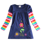 Girls flower frocks children clothes hot dresses baby dresses long sleeve baby clothes