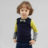 Baby Boys Bowties Stripes Long Sleeve T-shirt Shirt Tops Toddler Clothes