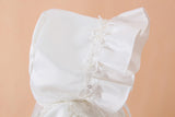 Baby Girls Christening Gown Dresses+Hat+Shawl Vestidos Infantis Princess