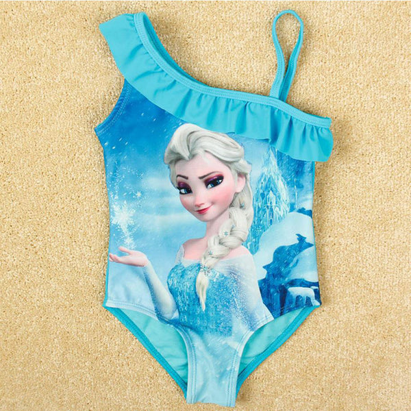 Baby Girls Swimwear Toddler Swimsuit Character Queen Elsa Anna biquini infantil Children Kids One piece Girls Bathing Suit