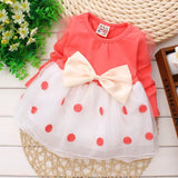 New spring bebe infant chiffon dress big bow-knot kids fashion