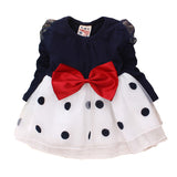 New spring bebe infant chiffon dress big bow-knot kids fashion