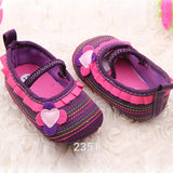 Four-Flower Baby Girl Striped Sole Shoes for Kids Cute Toddler Shoe