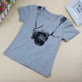 Summer Style Cartoon Funny Camera Short Sleeve T Shirt Tees Clothes