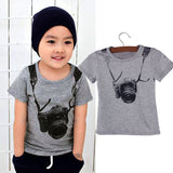 Summer Style Cartoon Funny Camera Short Sleeve T Shirt Tees Clothes