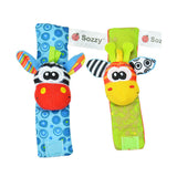 High quality 4Pcs Baby Rattle Toy Socks Animal Cute Cartoon Baby Socks