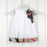 Baby clothing summer style dresses cotton child outfits plaid costumes