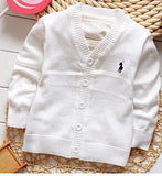 Spring candy-colored 100% cotton baby boys and girls in polos single-breasted cardigan jacket