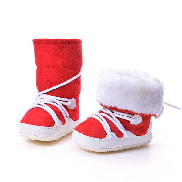 Newborn Baby Girls Boys Snow Boots Shoes Soft Crib Toddler Infant Warm Fleece First Walkers