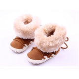 Newborn Baby Girls Boys Snow Boots Shoes Soft Crib Toddler Infant Warm Fleece First Walkers