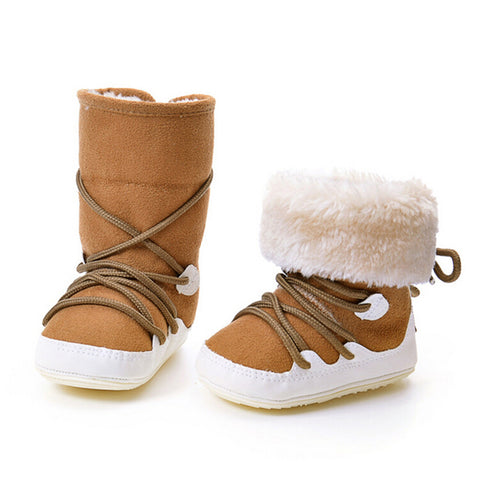 Newborn Baby Girls Boys Snow Boots Shoes Soft Crib Toddler Infant Warm Fleece First Walkers
