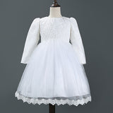 Autumn Winter baby girls dresses new Lace birthday dress long sleeve christmas dress for girl kids