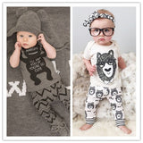 Summer style infant clothes baby clothing sets boy Cotton little monsters short sleeve 2pcs baby boy clothes