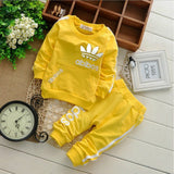 New cotton spring children baby boys autumn spring 2pcs clothing set suit baby shirt+pants sets